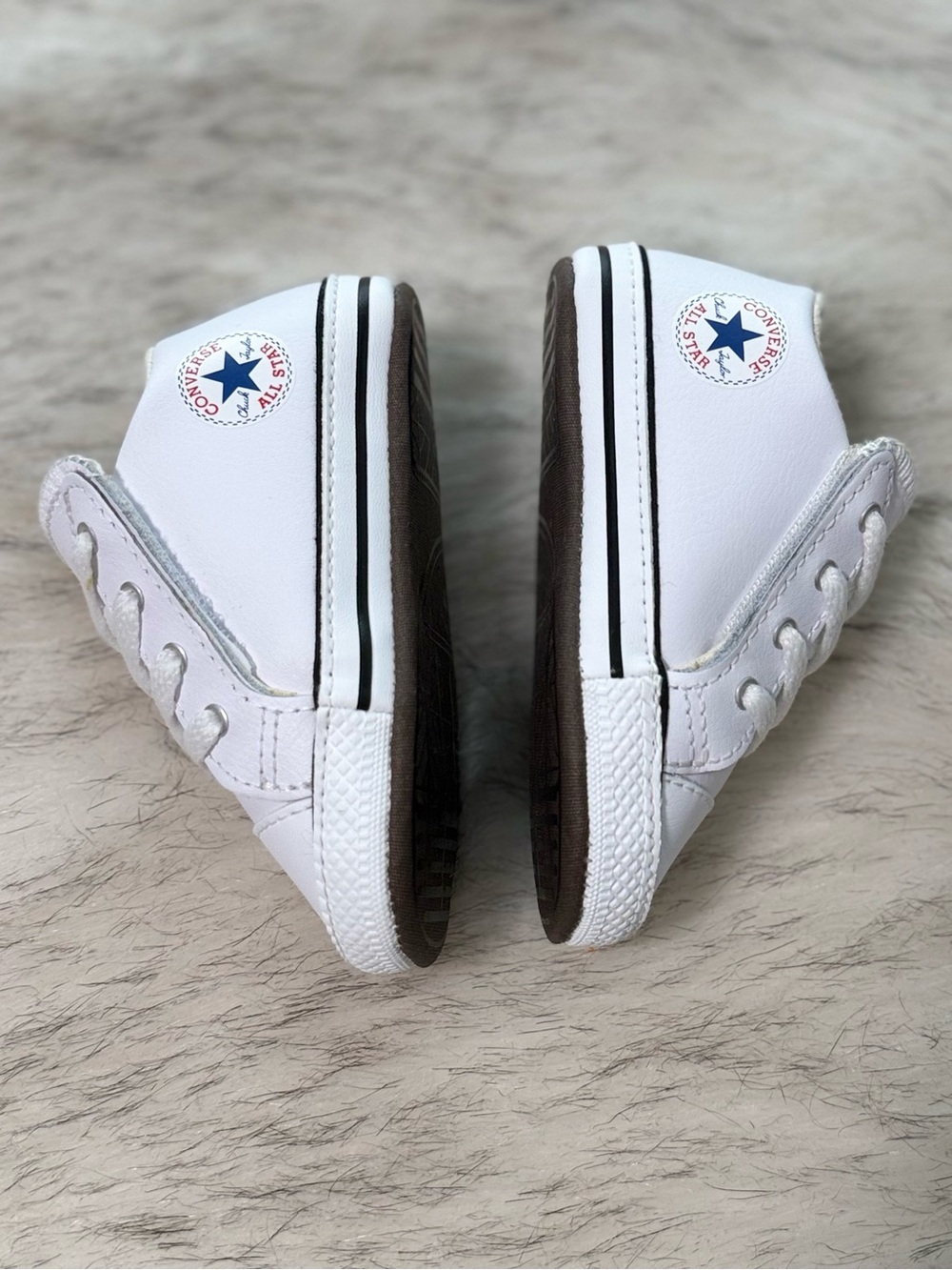 Converse White & Navy Toddler High-Top Sneakers